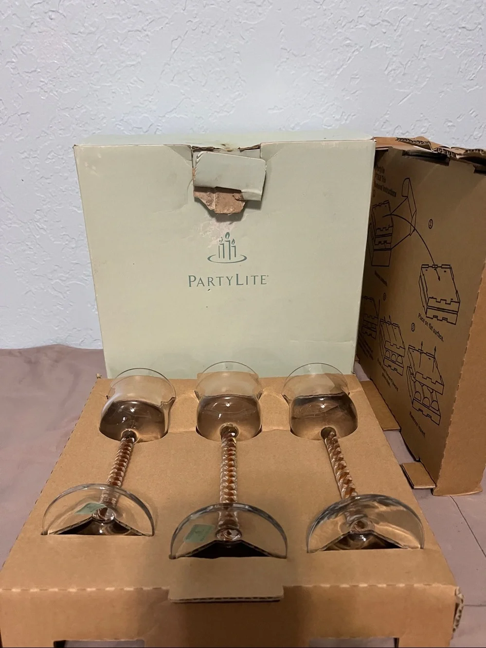 PartyLite Harlequin Trio candle holder set